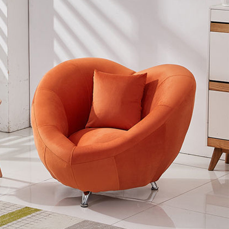 Velvet Barrel Chair 37.40 "L x 31,49" W x 29.13 "H Chaise d'accent à bascule en bois massif