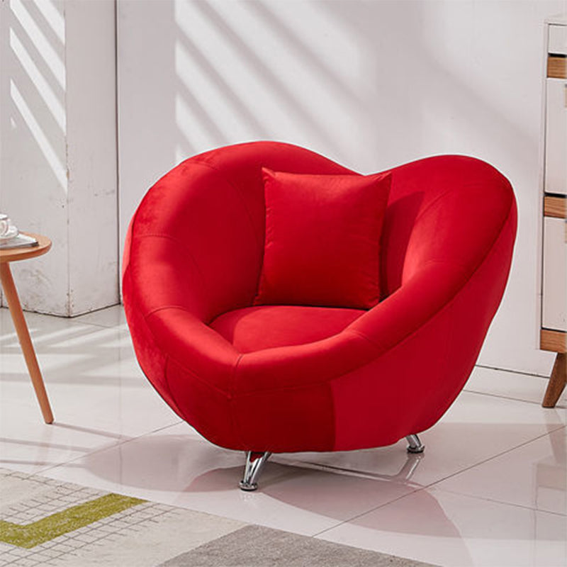 Velvet Barrel Chair 37.40 "L x 31,49" W x 29.13 "H Chaise d'accent à bascule en bois massif