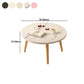 Modern Round Wooden 4 Legs Coffee Table Beige/Black/White Cocktail Table Clearhalo 'Coffee & Accent Tables' 'Coffee Tables' 'coffee_tables' 'furn' 'furn_coffee_tables' 'Furniture' 'Living Room Furniture' 5149641