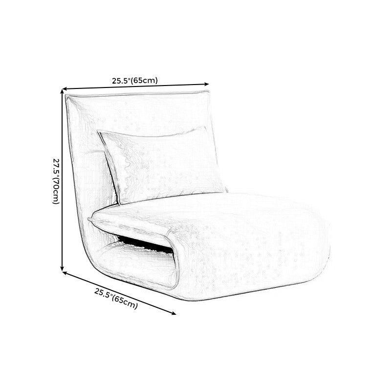 Linen Convertible Chair 25.6"L x 25.6"W Chair for Living Room and Bedroom Clearhalo 'Accent Chairs' 'accent_chairs' 'Chairs & Seating' 'furn' 'furn_accent_chairs' 'Furniture' 'Living Room Furniture' 5149747