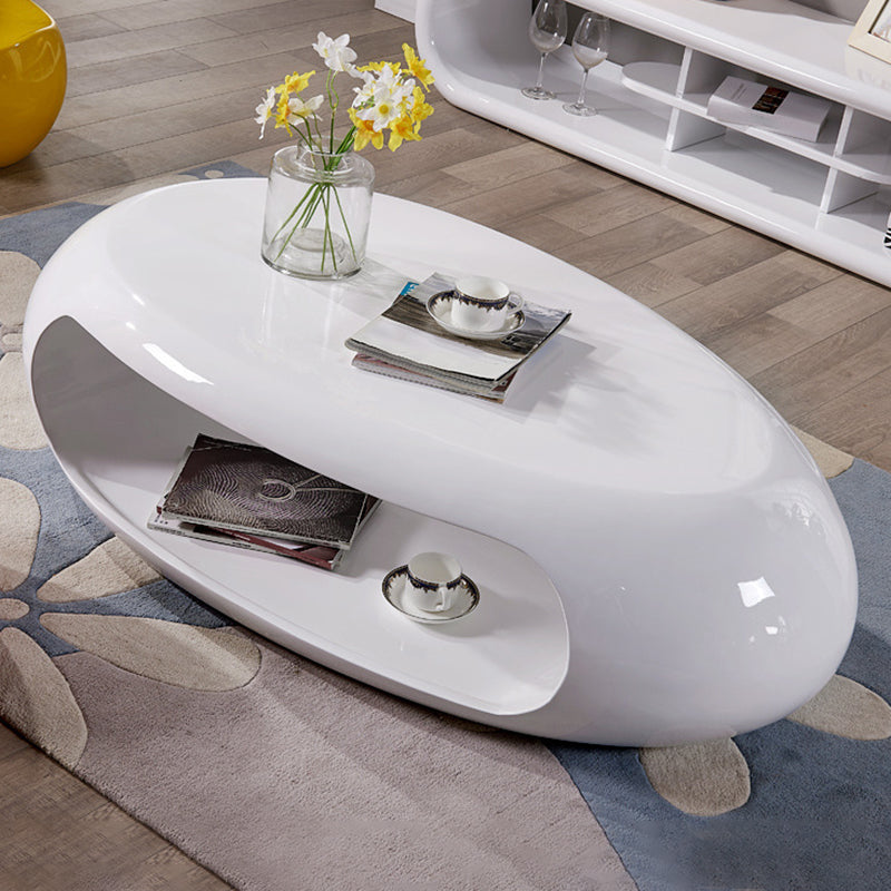 Eigentijdse ovale cocktail Tabel 1 enkele vlekbestendige salontafel