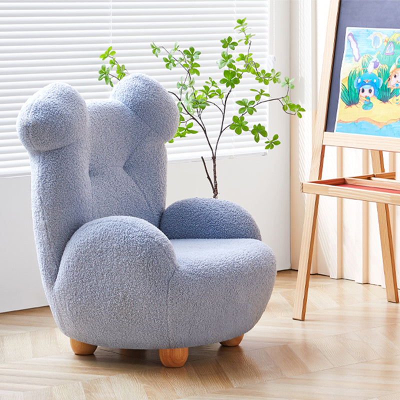 Chaise de bras de mélange en laine de base à quatre jambes fauteuil pour le salon, chambre à coucher