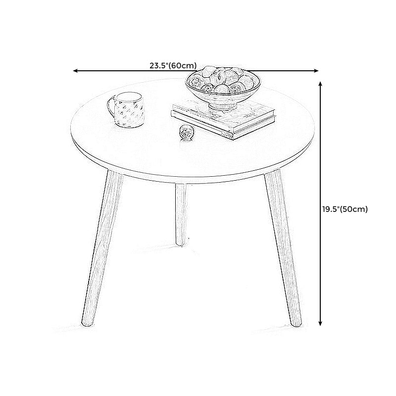 Table de bout Scandinave 3 jambes Dia 15.7 "/19.7" /23.6 "Table d'appoint en bois rond