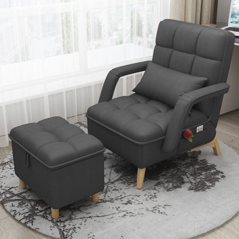 Chaise d'accent tissu de salon pliable contemporain chai avec coussin