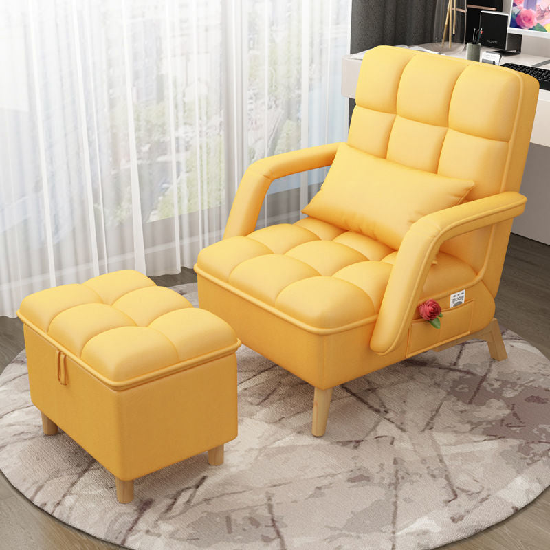 Chaise d'accent tissu de salon pliable contemporain chai avec coussin