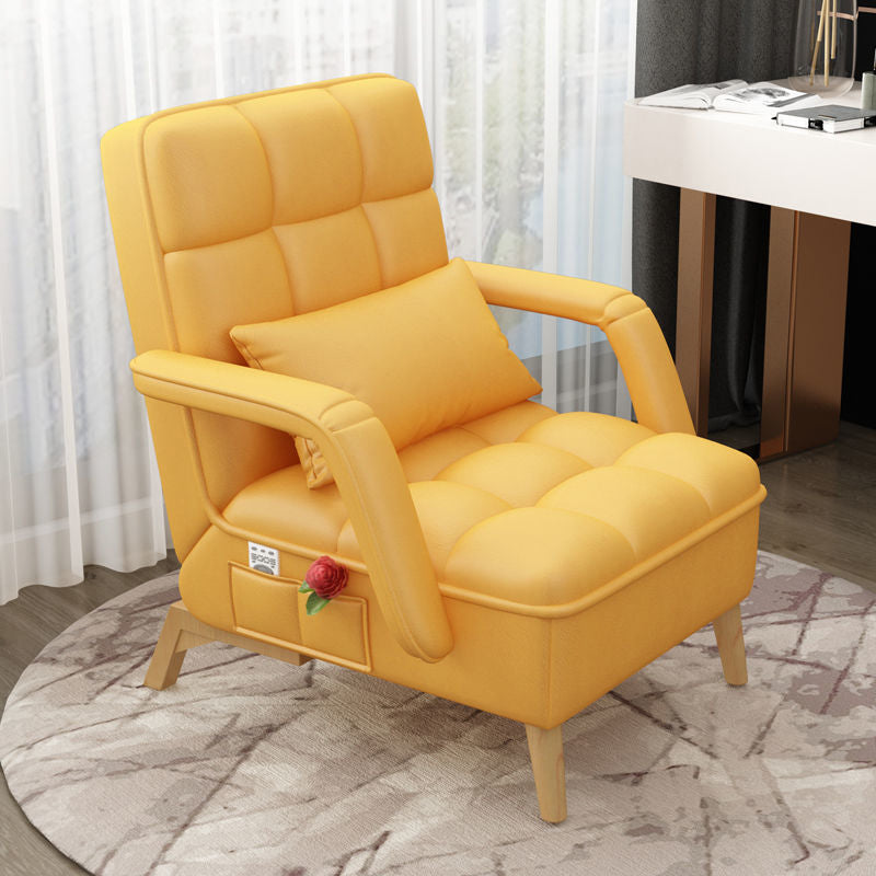 Chaise d'accent tissu de salon pliable contemporain chai avec coussin