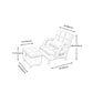Chaise d'accent tissu de salon pliable contemporain chai avec coussin