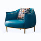 Solid Color Living Room Leather Arms Included with Goldtone Legs Barrel Chair Ocean Blue Genuine Leather Clearhalo 'Accent Chairs' 'accent_chairs' 'Chairs & Seating' 'furn' 'furn_accent_chairs' 'Furniture' 'Living Room Furniture' 5149928