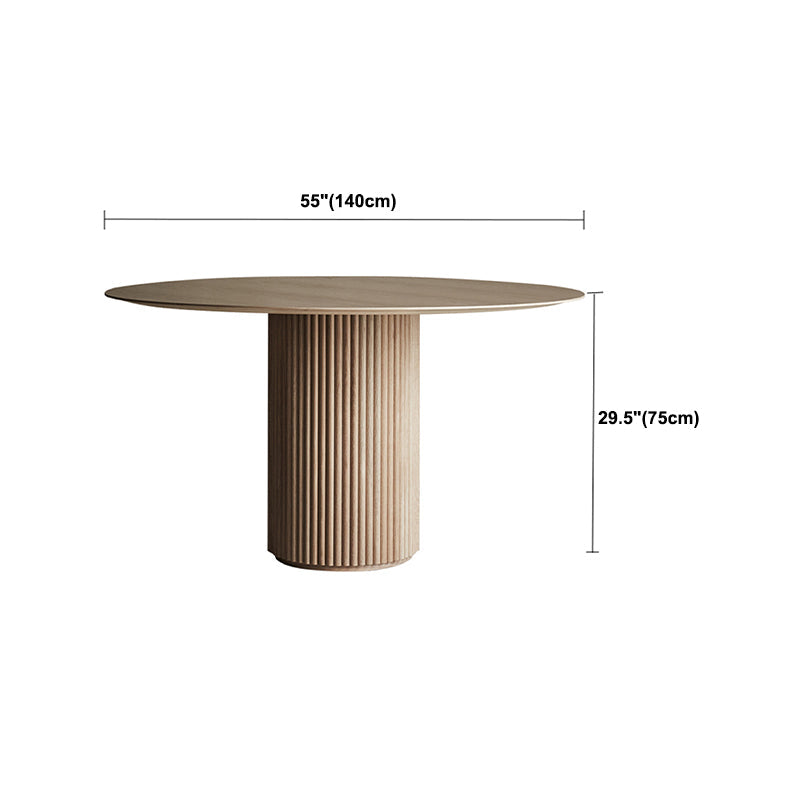 29.5"H Modern Wood Base Wood/Slate Top Round Table Top Coffee Table Clearhalo 'Coffee & Accent Tables' 'Coffee Tables' 'coffee_tables' 'furn' 'furn_coffee_tables' 'Furniture' 'Living Room Furniture' 5150050