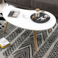 15.7"H Modern 4 Legs Wood Base White/Pink/Natural Irregular Top Coffee Table 24"L x 16"W x 12.5"H White Clearhalo 'Coffee & Accent Tables' 'Coffee Tables' 'coffee_tables' 'furn' 'furn_coffee_tables' 'Furniture' 'Living Room Furniture' 5150074