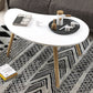 15.7"H Modern 4 Legs Wood Base White/Pink/Natural Irregular Top Coffee Table 24"L x 16"W x 16.5"H White Clearhalo 'Coffee & Accent Tables' 'Coffee Tables' 'coffee_tables' 'furn' 'furn_coffee_tables' 'Furniture' 'Living Room Furniture' 5150075