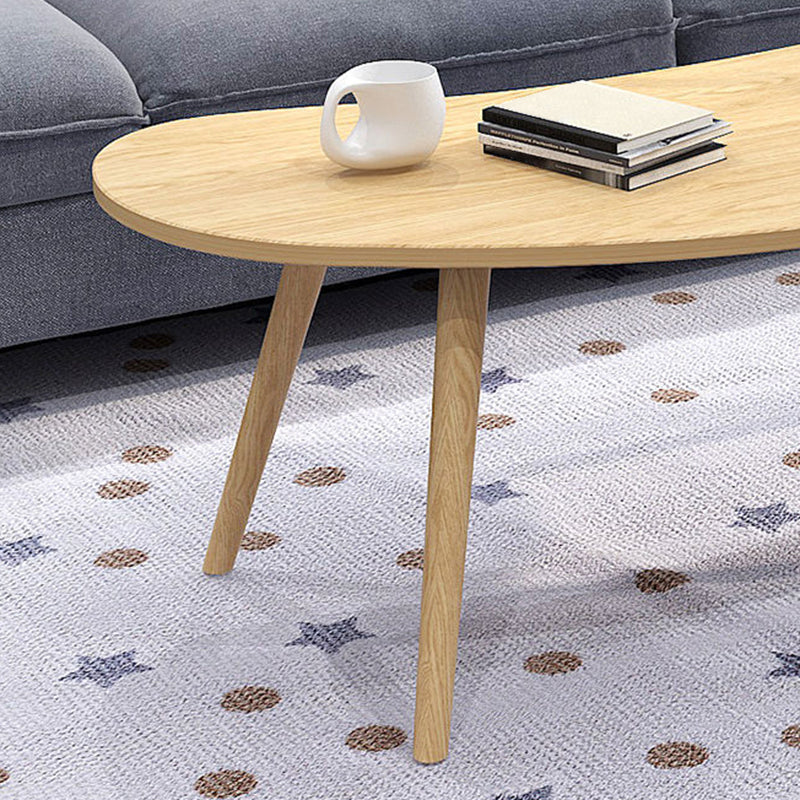 15.7"H Modern 4 Legs Wood Base White/Pink/Natural Irregular Top Coffee Table Clearhalo 'Coffee & Accent Tables' 'Coffee Tables' 'coffee_tables' 'furn' 'furn_coffee_tables' 'Furniture' 'Living Room Furniture' 5150085