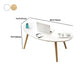 15.7"H Modern 4 Legs Wood Base White/Pink/Natural Irregular Top Coffee Table Clearhalo 'Coffee & Accent Tables' 'Coffee Tables' 'coffee_tables' 'furn' 'furn_coffee_tables' 'Furniture' 'Living Room Furniture' 5150094