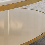 16.5 "H MODERNE 4 LEG STALEN BASE MARMBLE OVAL OVAL TOP SOFBEEKTAFEL