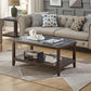 Nordic Rectangular Coffee Table Shelf Included Wood Cocktail Table -19.7"