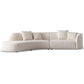 Scandinavian Beige Curved Sectional for Apartment and Living Room Clearhalo 'furn' 'furn_sectionals' 'Furniture' 'Living Room Furniture' 'Sectionals' 5150332