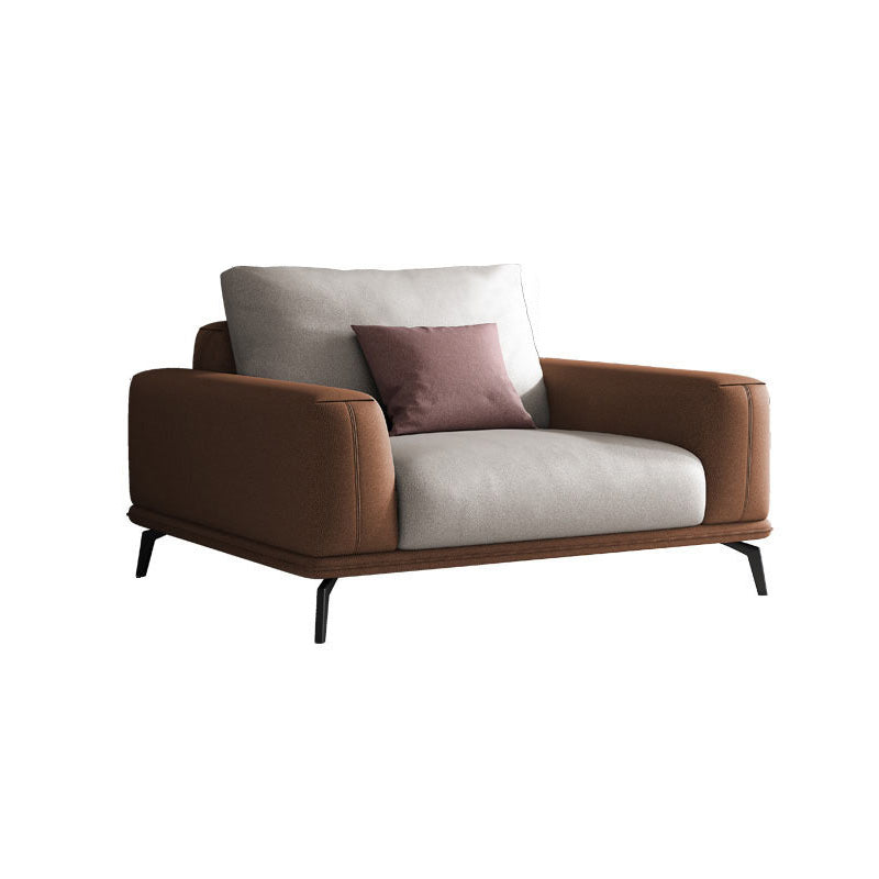 Sezionali posteriori del cuscino in pelle finto/divano con braccio quadrato per soggiorno