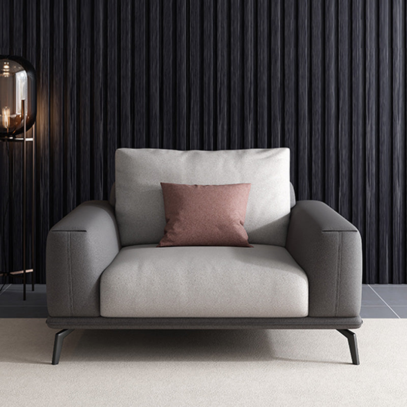 Sezionali posteriori del cuscino in pelle finto/divano con braccio quadrato per soggiorno