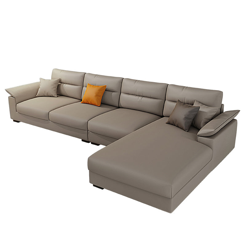 Contemporary L-Shape Sofa Furniture Sectionals for Four People Clearhalo 'furn' 'furn_sectionals' 'Furniture' 'Living Room Furniture' 'Sectionals' 5150393