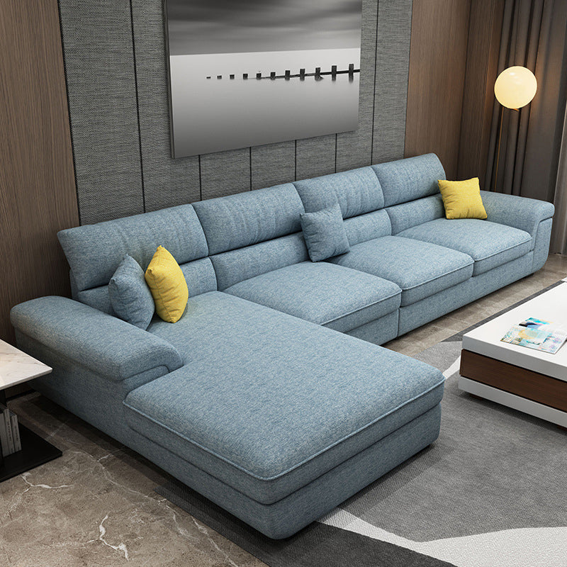 Scandinavo a 4 posti sezionale con braccio top a cuscino per appartamento