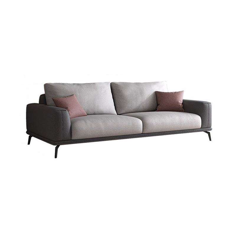 Sezionali in pelle finto/divano con braccio quadrato per soggiorno