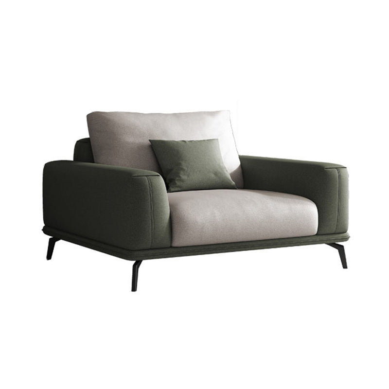 Sezionali in pelle finto/divano con braccio quadrato per soggiorno