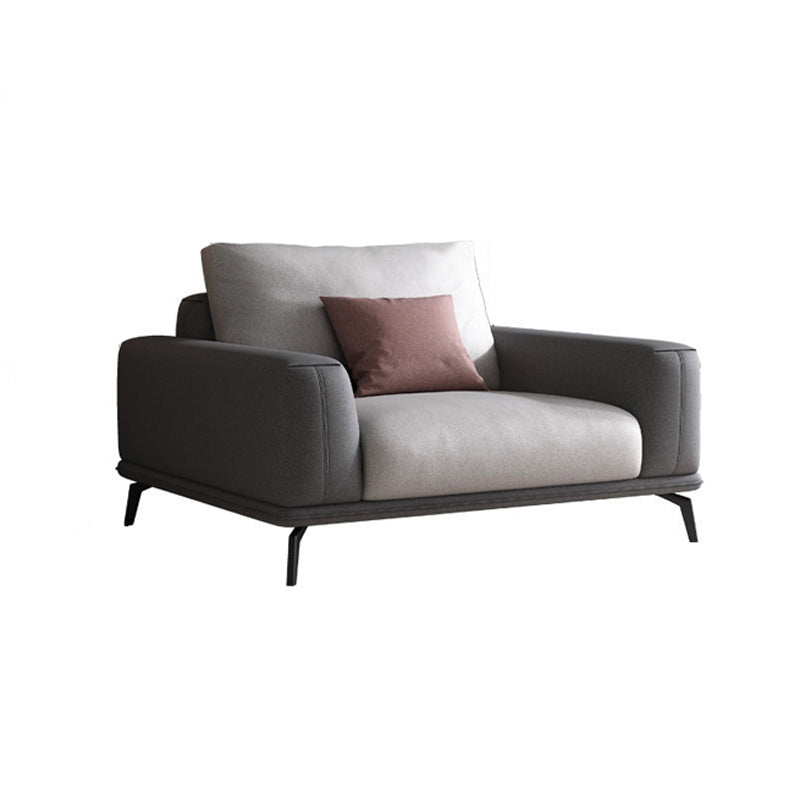 Sezionali in pelle finto/divano con braccio quadrato per soggiorno