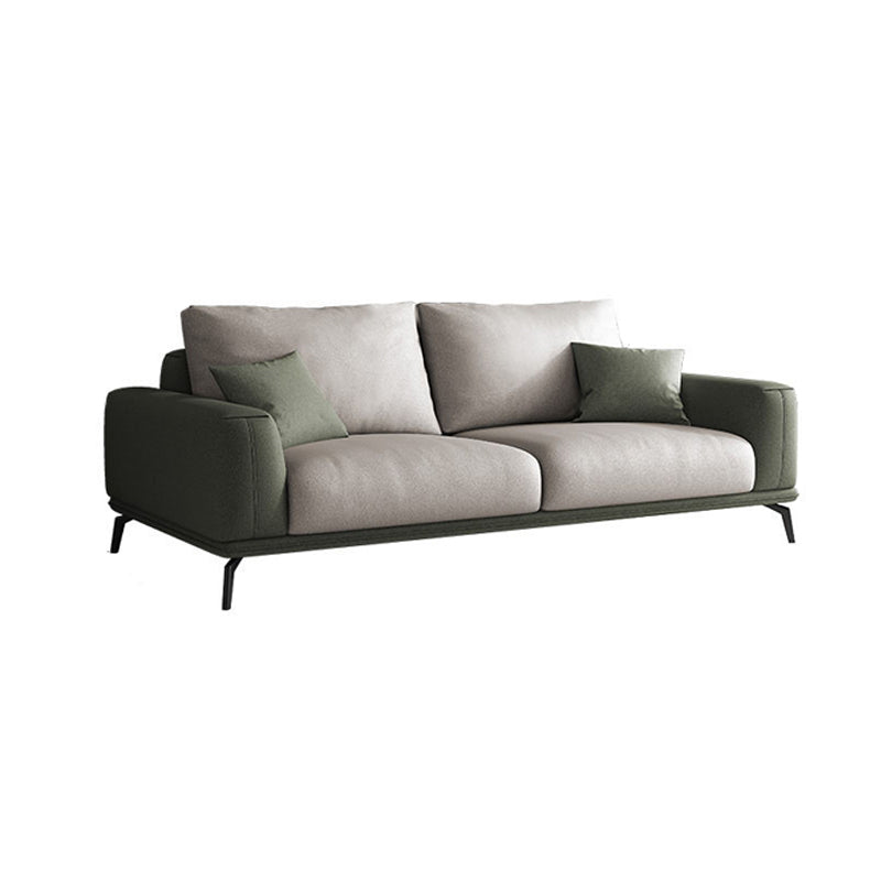 Sezionali in pelle finto/divano con braccio quadrato per soggiorno