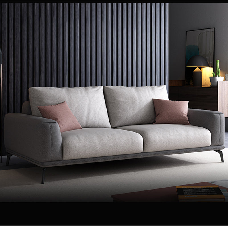 Sezionali in pelle finto/divano con braccio quadrato per soggiorno