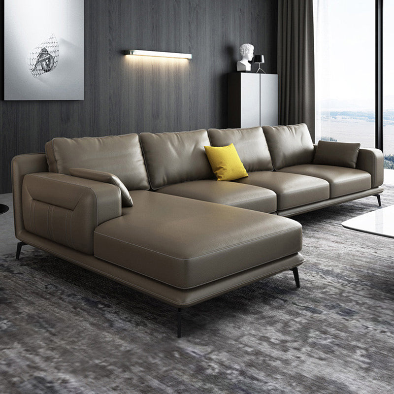 Wunderschönes Stil Sektion mit Kissen Rückengrau/Beige/schwarzes Latex -gepolstertes Sofa