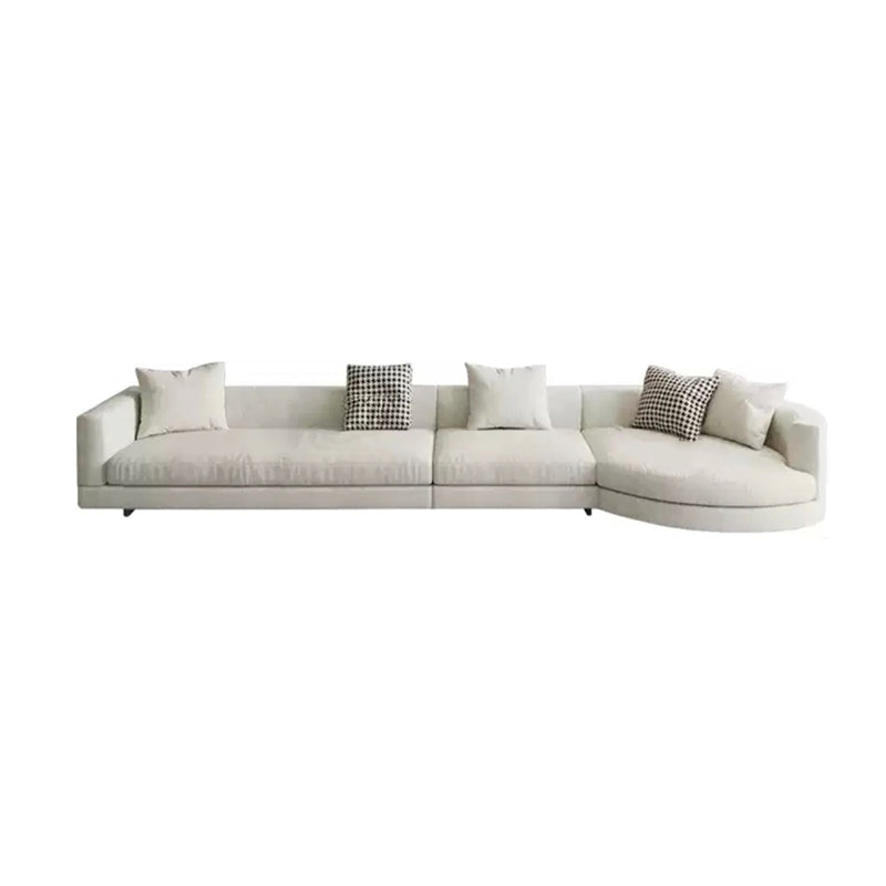 Flannelette Sectional Square Arroest Látex/Sofá blanco relleno de tapicería