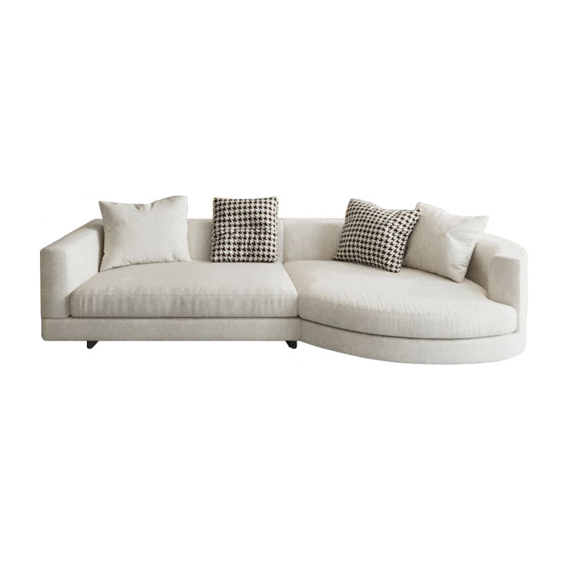 Flannelette Sectional Square Arroest Látex/Sofá blanco relleno de tapicería