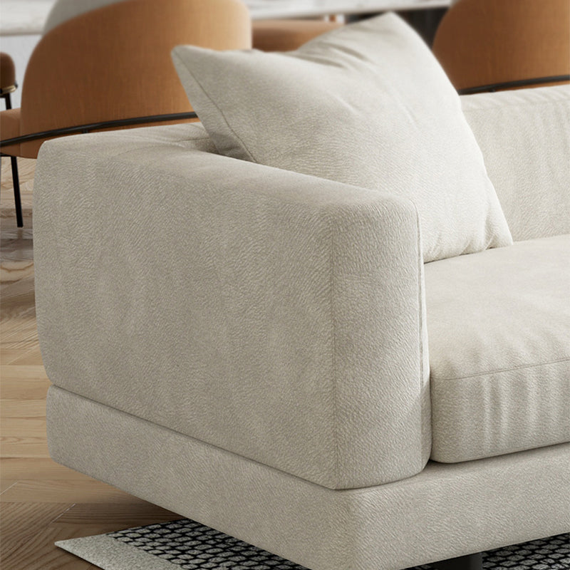 Flannelette Sectional Square Arroest Látex/Sofá blanco relleno de tapicería