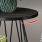 Modern Round Side Table 24.4-inch Gold/Black Metal Frame End Table Clearhalo 'Coffee & Accent Tables' 'End & Side Tables' 'end_side_tables' 'furn' 'furn_end_side_tables' 'Furniture' 'Living Room Furniture' 5150755
