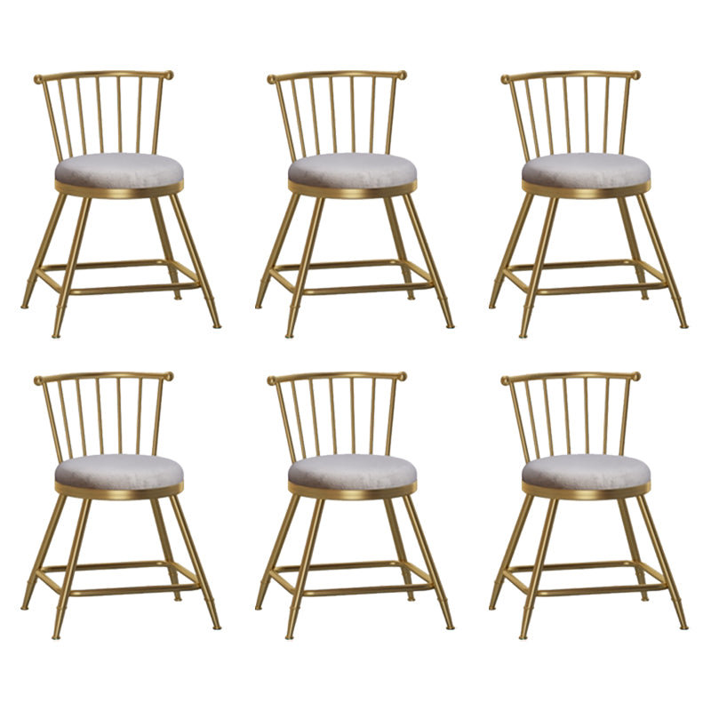 Nordic Glam Style Bar Stool Round Counter Bar Stool with Metal Legs Clearhalo 'Bar Furniture' 'Bar Stools' 'bar_stools' 'furn' 'furn_bar_stools' 'Furniture' 'furniture_bar_stools' 'Kitchen & Dining Furniture' 5154286