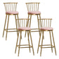 Nordic Glam Style Bar Stool Round Counter Bar Stool with Metal Legs Clearhalo 'Bar Furniture' 'Bar Stools' 'bar_stools' 'furn' 'furn_bar_stools' 'Furniture' 'furniture_bar_stools' 'Kitchen & Dining Furniture' 5154304