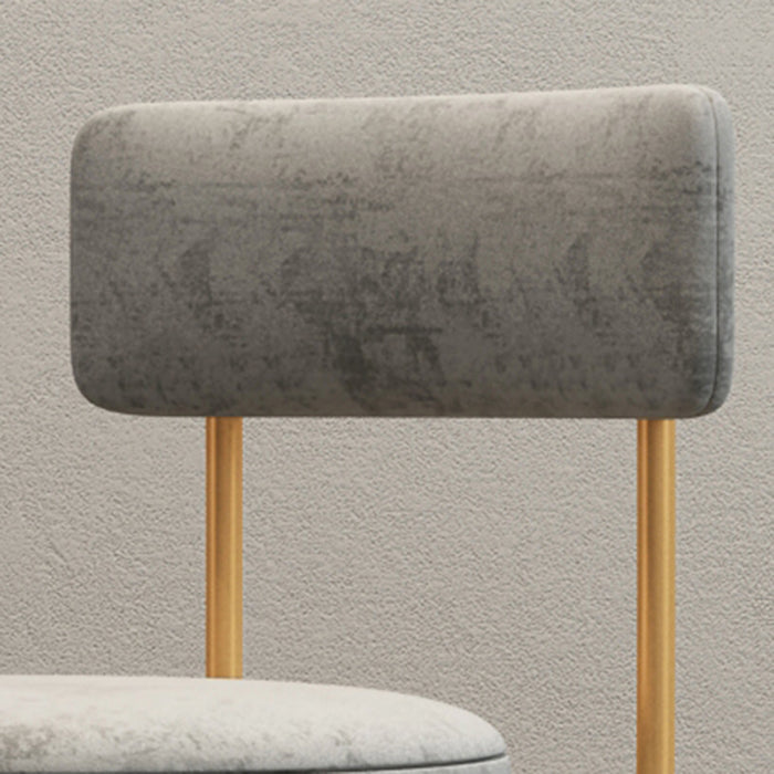 Nordic Glam Bar Stool Round Counter Bar-Stool with Metal Legs Clearhalo 'Bar Furniture' 'Bar Stools' 'bar_stools' 'furn' 'furn_bar_stools' 'Furniture' 'furniture_bar_stools' 'Kitchen & Dining Furniture' 5154387