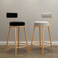 Nordic Glam Bar Stool Round Counter Bar-Stool with Metal Legs Clearhalo 'Bar Furniture' 'Bar Stools' 'bar_stools' 'furn' 'furn_bar_stools' 'Furniture' 'furniture_bar_stools' 'Kitchen & Dining Furniture' 5154389