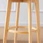 Scandinavian Rubberwood Low Back Barstool Milk Tea Shop Upholstered Stool Clearhalo 'Bar Furniture' 'Bar Stools' 'bar_stools' 'furn' 'furn_bar_stools' 'Furniture' 'Kitchen & Dining Furniture' 5154412