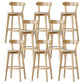 Scandinavian Rubberwood Low Back Barstool Milk Tea Shop Upholstered Stool Wood 8 Piece Set Clearhalo 'Bar Furniture' 'Bar Stools' 'bar_stools' 'furn' 'furn_bar_stools' 'Furniture' 'Kitchen & Dining Furniture' 5154426