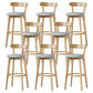 Scandinavian Rubberwood Low Back Barstool Milk Tea Shop Upholstered Stool Light Gray 8 Piece Set Clearhalo 'Bar Furniture' 'Bar Stools' 'bar_stools' 'furn' 'furn_bar_stools' 'Furniture' 'Kitchen & Dining Furniture' 5154434
