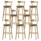 Scandinavian Rubberwood Low Back Barstool Milk Tea Shop Upholstered Stool Grey 8 Piece Set Clearhalo 'Bar Furniture' 'Bar Stools' 'bar_stools' 'furn' 'furn_bar_stools' 'Furniture' 'Kitchen & Dining Furniture' 5154462