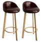 Reception Low Back Scandinavian Stool Matte Finish Upholstered Bar Stools
