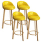 Reception Low Back Scandinavian Stool Matte Finish Upholstered Bar Stools