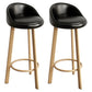 Reception Low Back Scandinavian Stool Matte Finish Upholstered Bar Stools