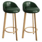 Reception Low Back Scandinavian Stool Matte Finish Upholstered Bar Stools