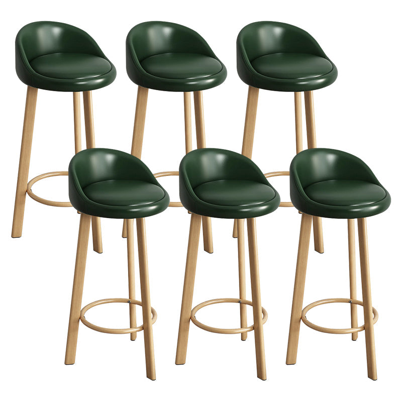 Reception Low Back Scandinavian Stool Matte Finish Upholstered Bar Stools