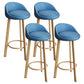 Reception Low Back Scandinavian Stool Matte Finish Upholstered Bar Stools