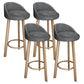 Reception Low Back Scandinavian Stool Matte Finish Upholstered Bar Stools