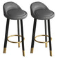 Reception Low Back Scandinavian Stool Matte Finish Upholstered Bar Stools